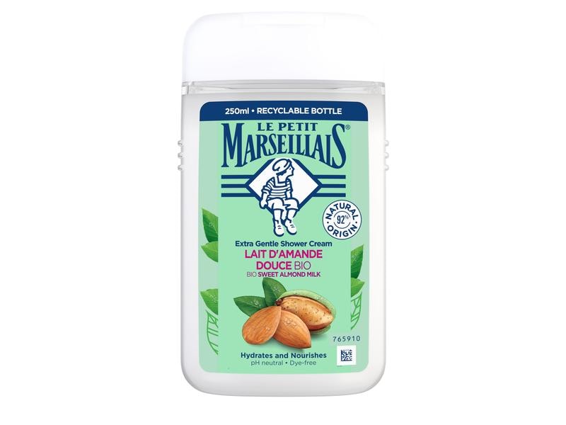 Le petit Marseillais Duschcreme Süssmandel 3 x 250 ml Pflegendes Duschmittel mit feuchtigkeitsspendenden Inhaltsstoffen