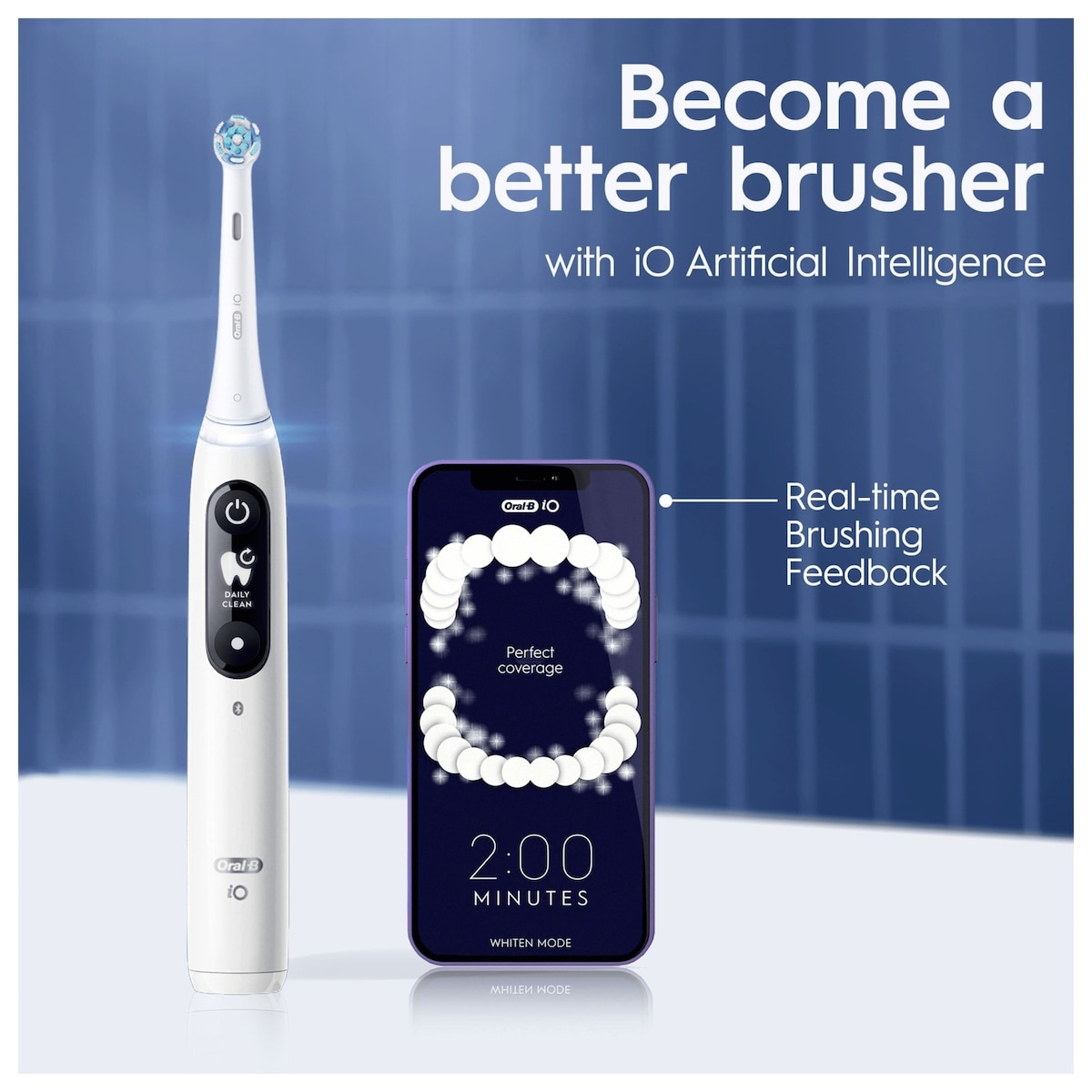 Oral-B iO 7s elektrisk tannbørste 387033 (hvit)