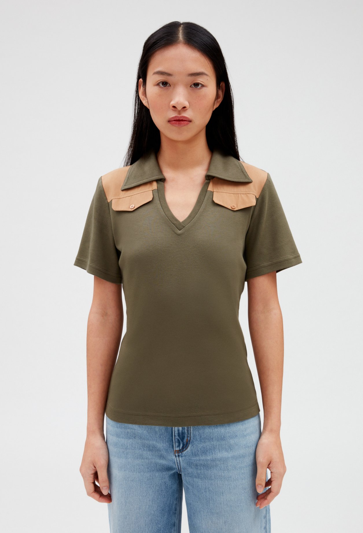 T-shirt polo manches courtes