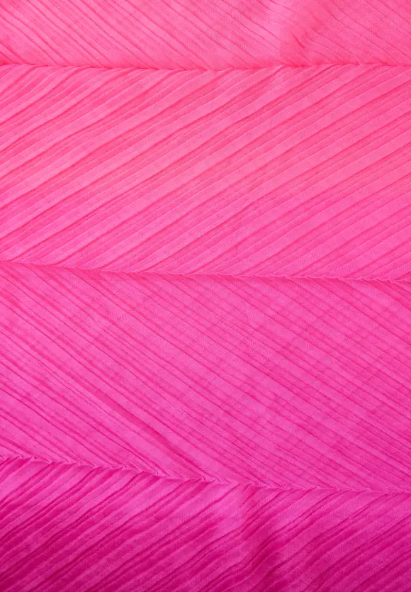 Plissée Longschal - bright cozy pink