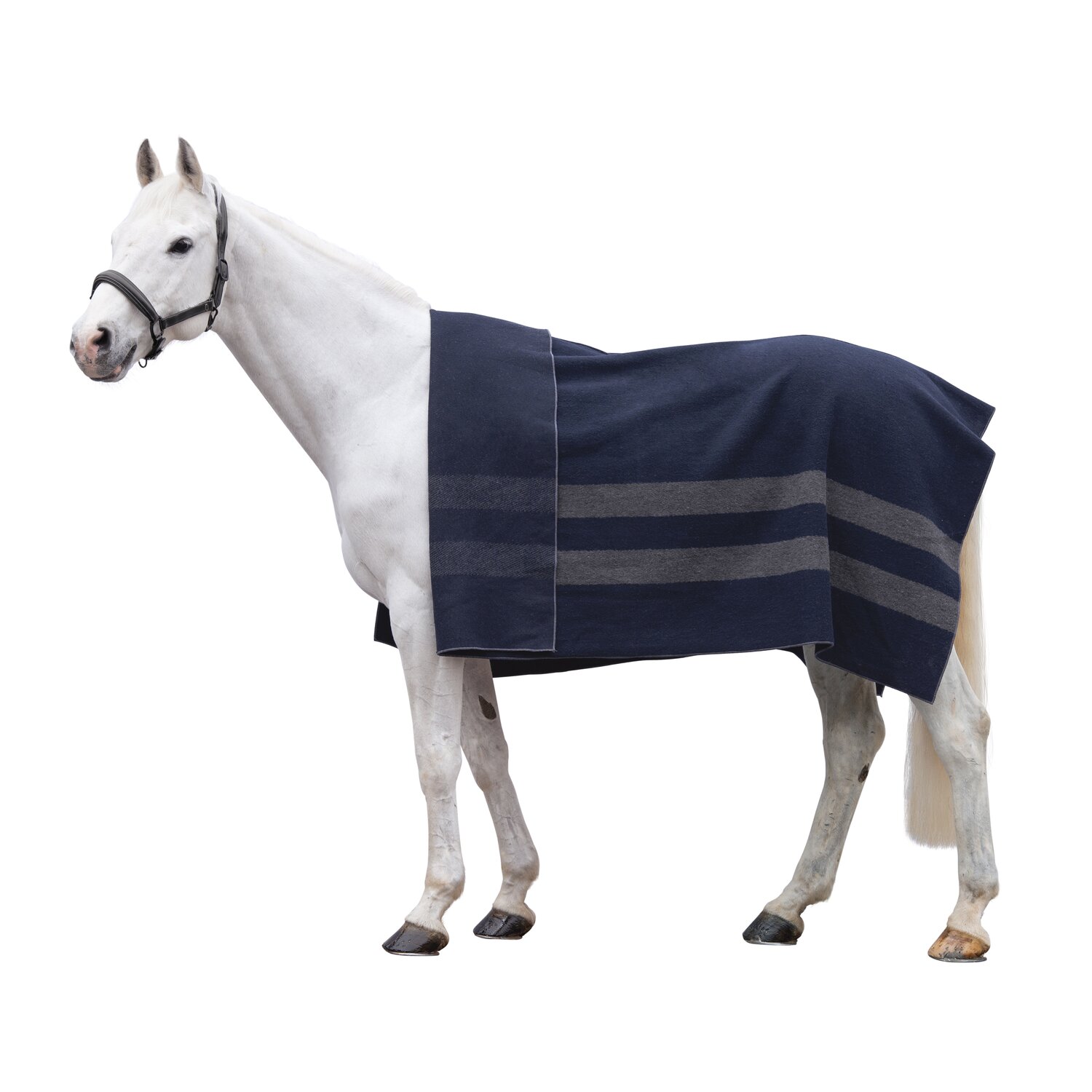 IRISh INNOVATION Woll-Abschwitzdecke  - navy - 200x190 cm