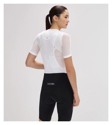 Sous Maillot Manches Courtes Unisexe Le Col Mesh Pro Blanc