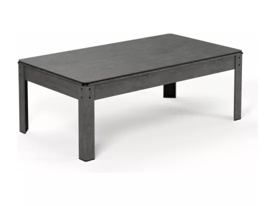 Billard Américain convertible table 8places KITBILL 7Ft - 226,5 x 126,5 x 80 cm Plateau dînatoire et accessoires inclus - Gris