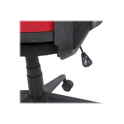 Fauteuil de bureau LIBERTY 02 - accoudoirs fixes - appui-tête réglable - noir et rouge