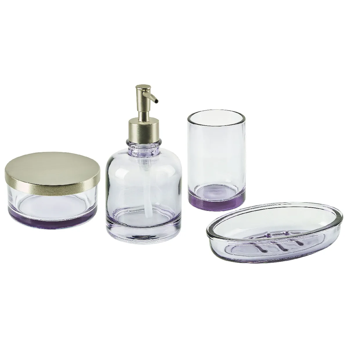 Beliani Accessoires de salle de bains TELMA en céramique violette