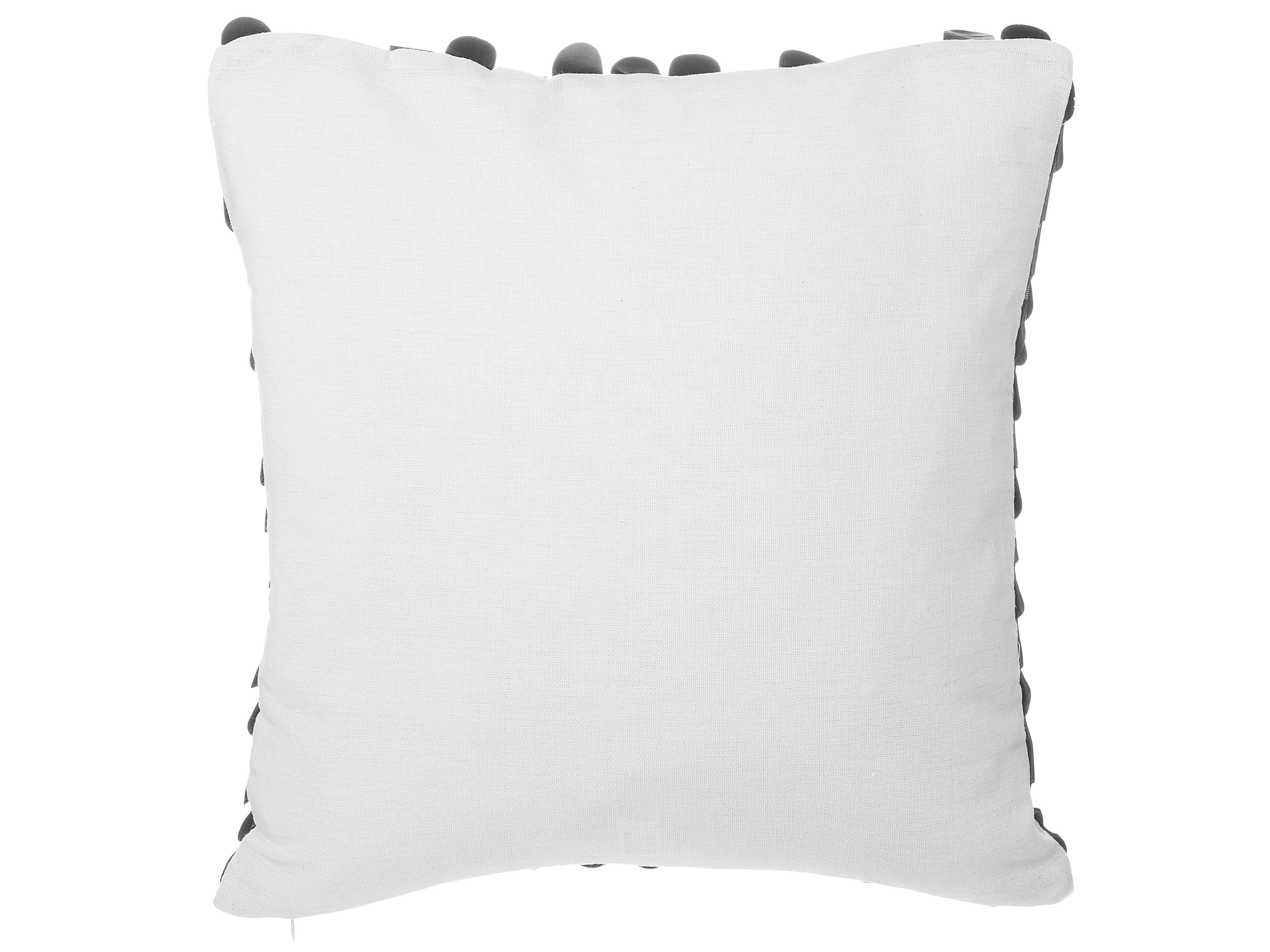 Set van 2 sierkussens LOBELIA Kunstleer 45 x 45 cm Zwart effen