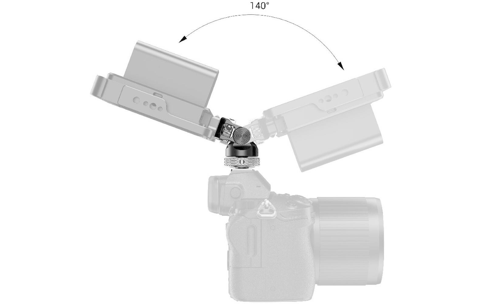 Swivel and Tilt Monitor Mount mit Cold ShoeSchwenk- und neigbare Monitorhalterung mit Cold Shoe