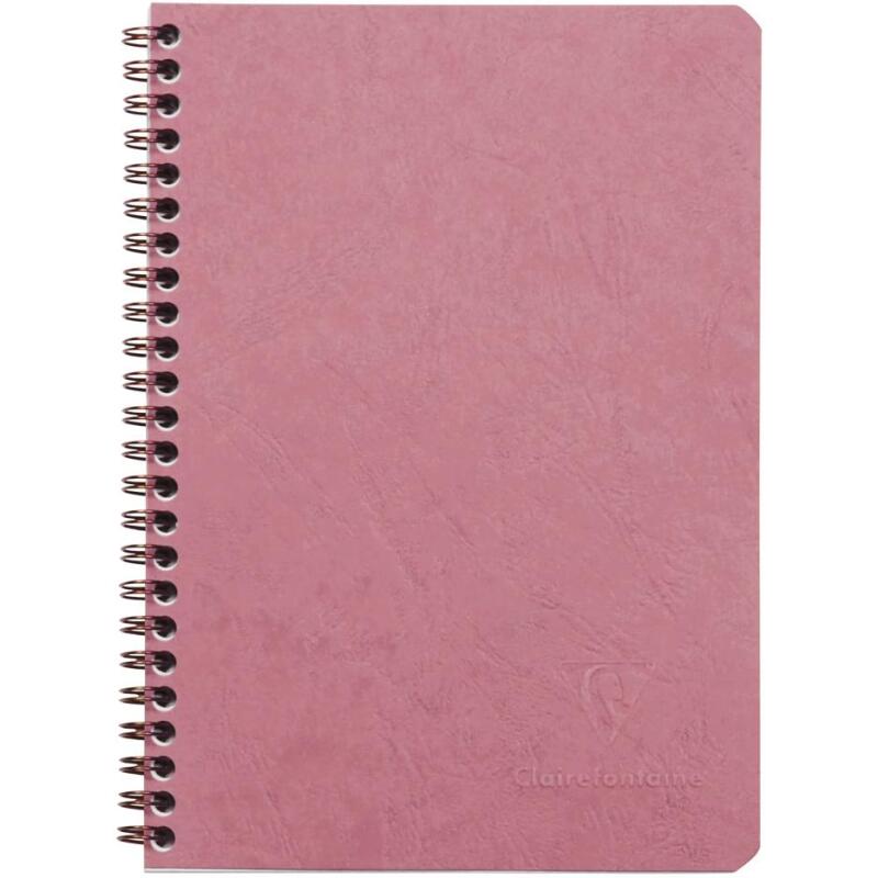 Carnet reliure intégrale à pochettes Age Bag A5 120 pages détachables ligné - Rose antique