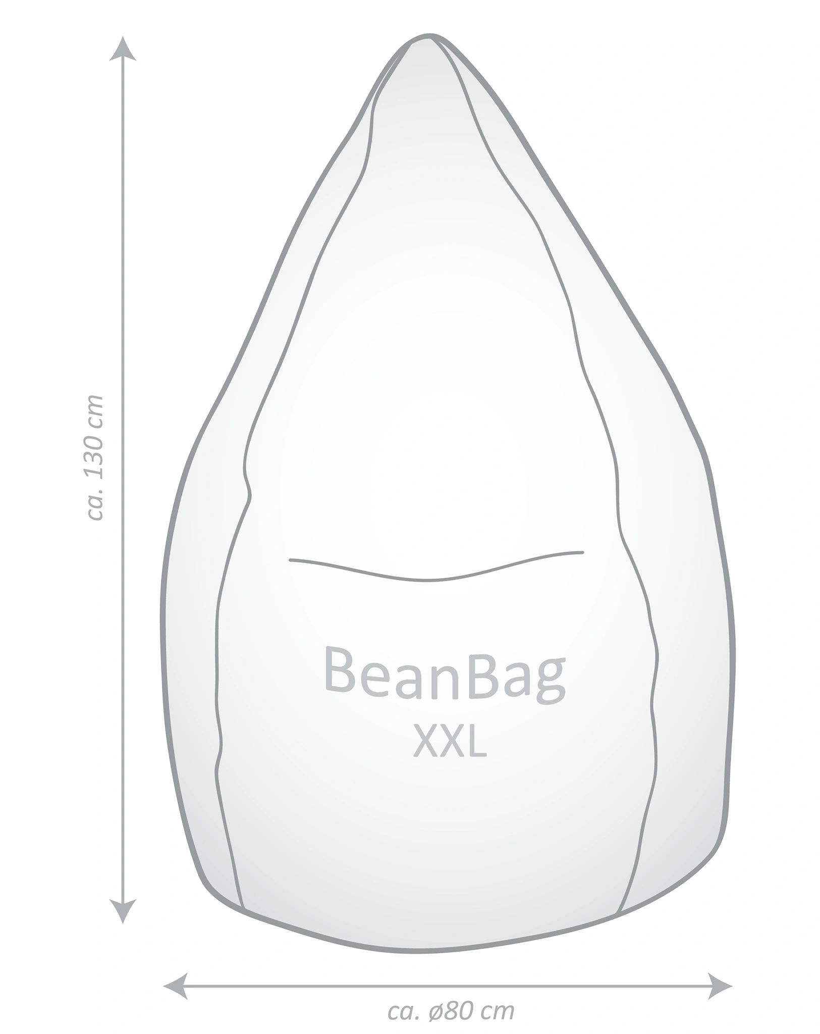 Sitzsack BeanBag BRAVA XXL (Farbe: grau)