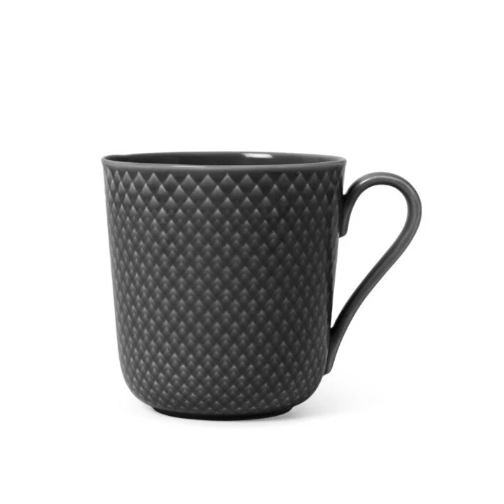 Lyngby Porcelæn  Rhombe Earth Krus med hank, slate - 39 cl.