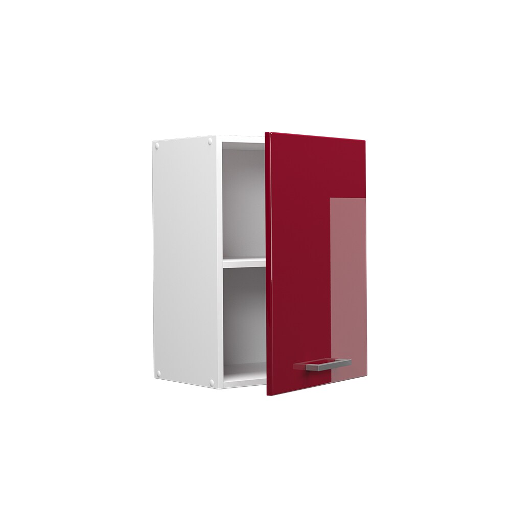 Vicco Hängeschrank Küchenschrank Küchenzeile R-Line 45 cm Weiß Bordeaux Tür Fächer Hochglanz
