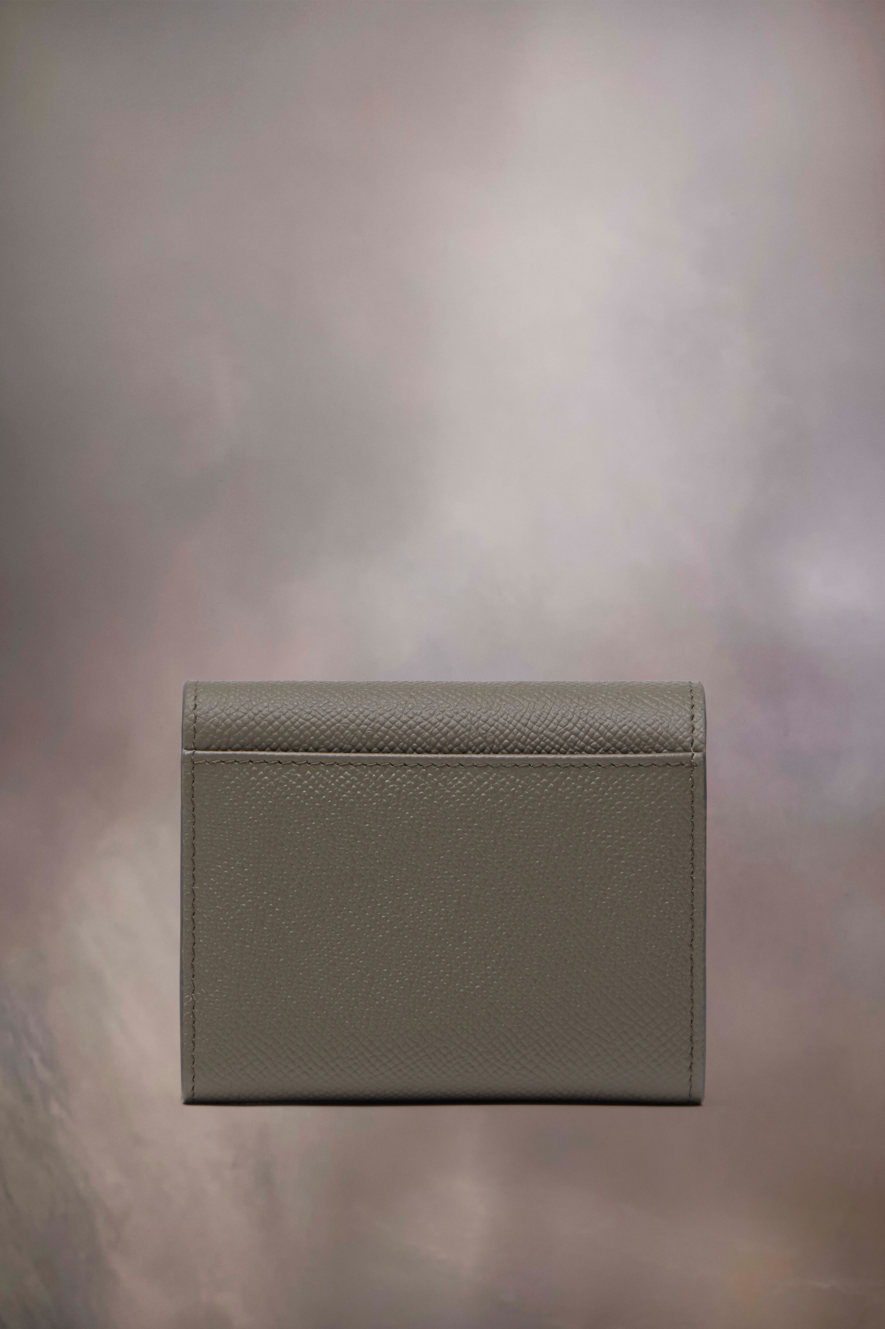 Portefeuille À Trois Volets En Cuir Gris foncé