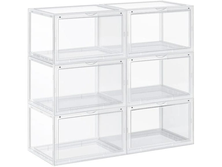 Songmics Schuhschrank 6-er Set Transparent Schuhboxen