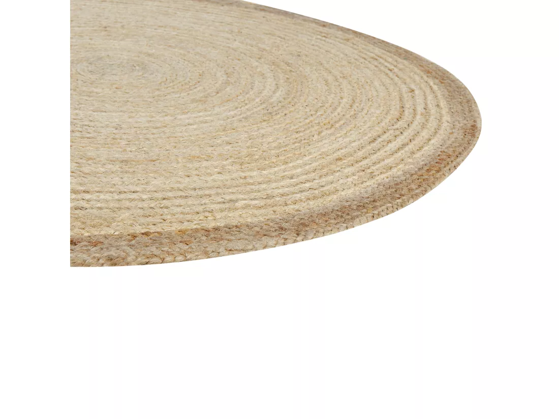 Tapis rond en jute ⌀ 120 cm beige clair MENEMEN