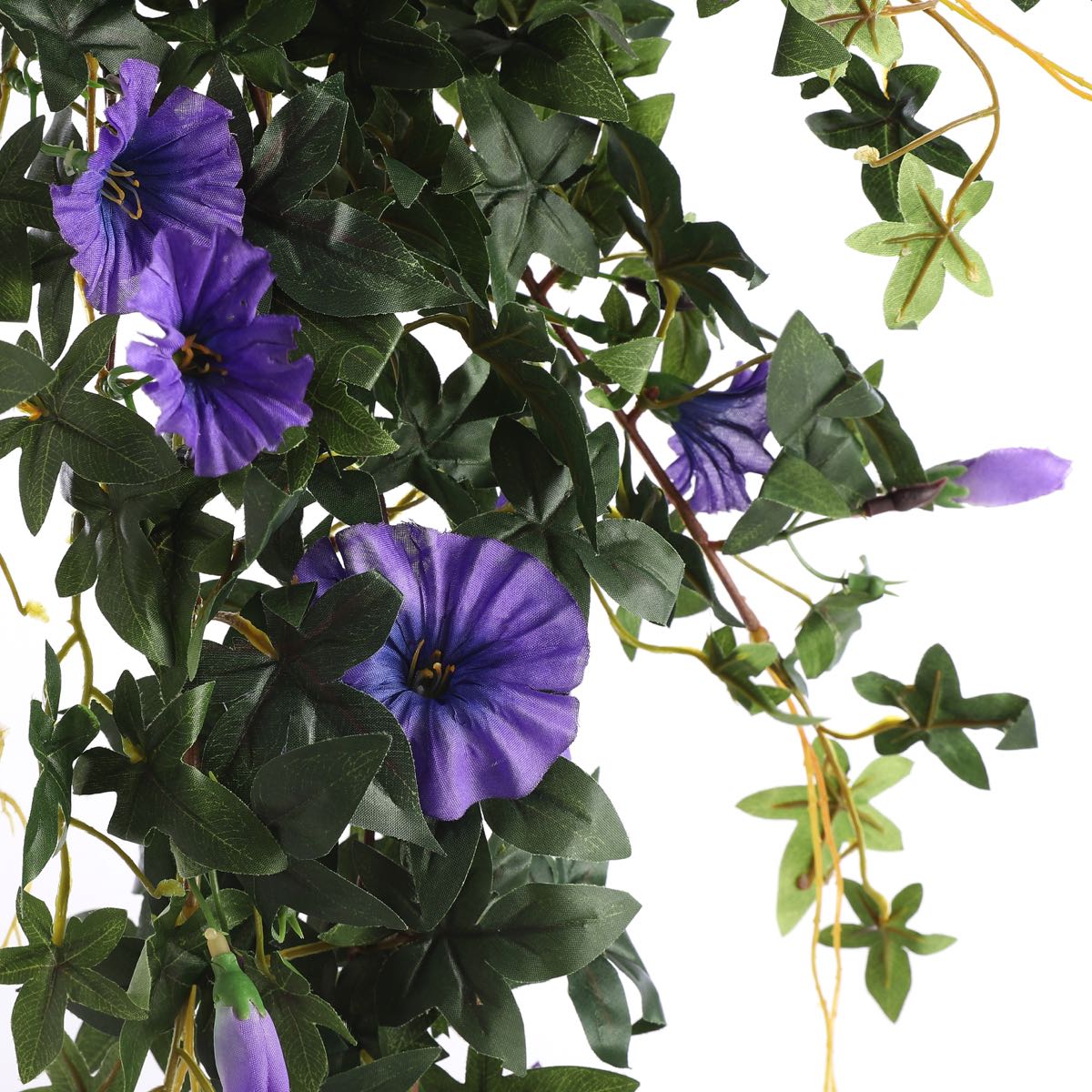Mica decorations - pétunia artificielle suspendue violet foncé h80