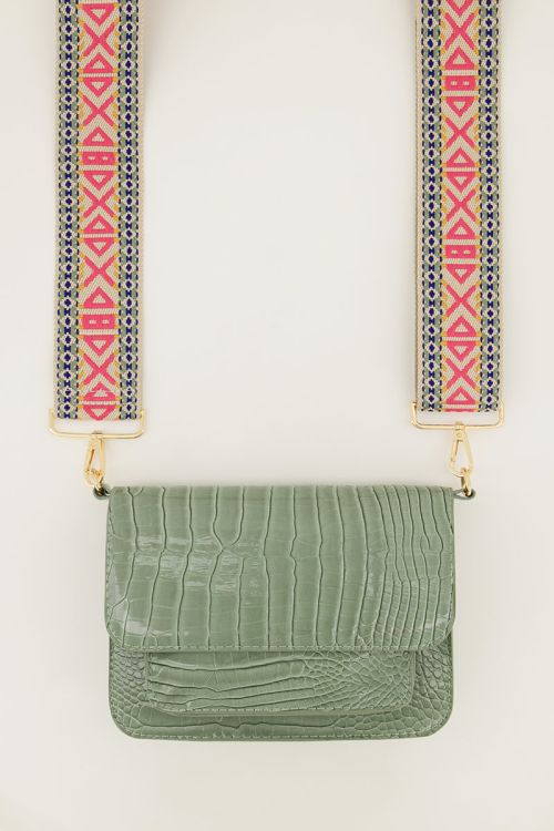 Aztec bag strap roze