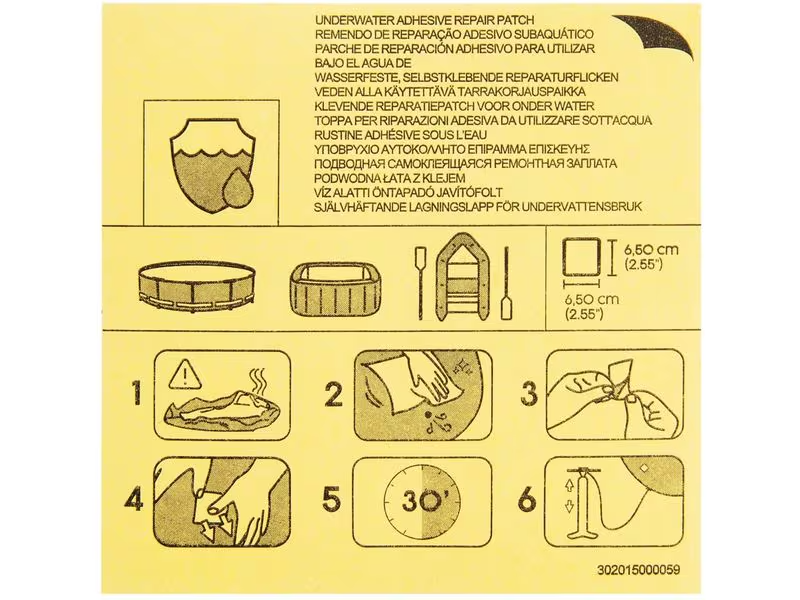 (10er Set) 650x650mm Selbstklebender Reparatur Patch Wasserdichter Klebe Flicken für Pool / Luftmatratze / Zelt - Transparent