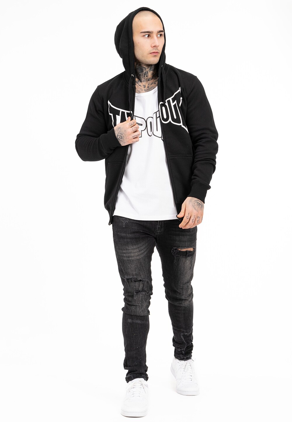 Tapout Herren Kapuzenjacke mit Reißverschluss normale Passform MARFA HOODED ZIPPER