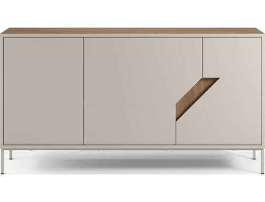 CONCEPT1 - Bahut Lilou 3P chene creme 150 x 40 x h80cm
