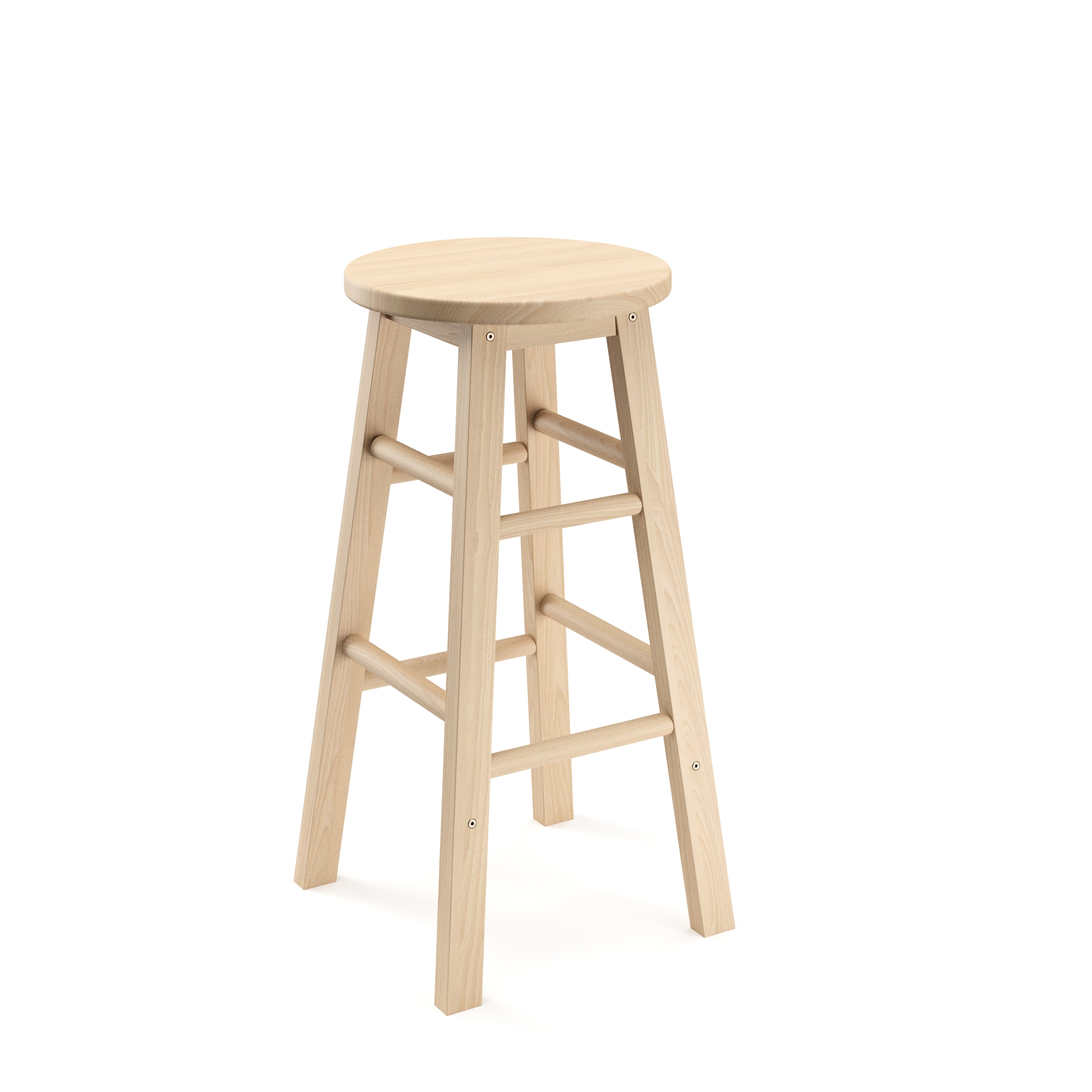 Barhocker Holz NORBERT 61 cm 2er Set natur
