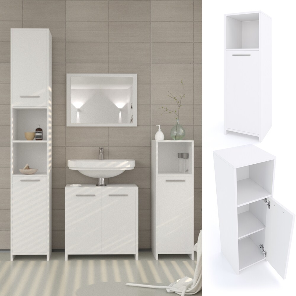 Vicco Badschrank Kiko Midischrank Badezimmerschrank Badmöbel Bad Weiß