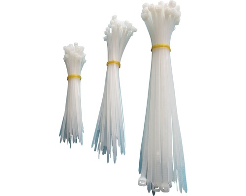 Kabelbinderset 100x2,5 140x2,5 200x2,5 mm nylon transparant 150 stuks