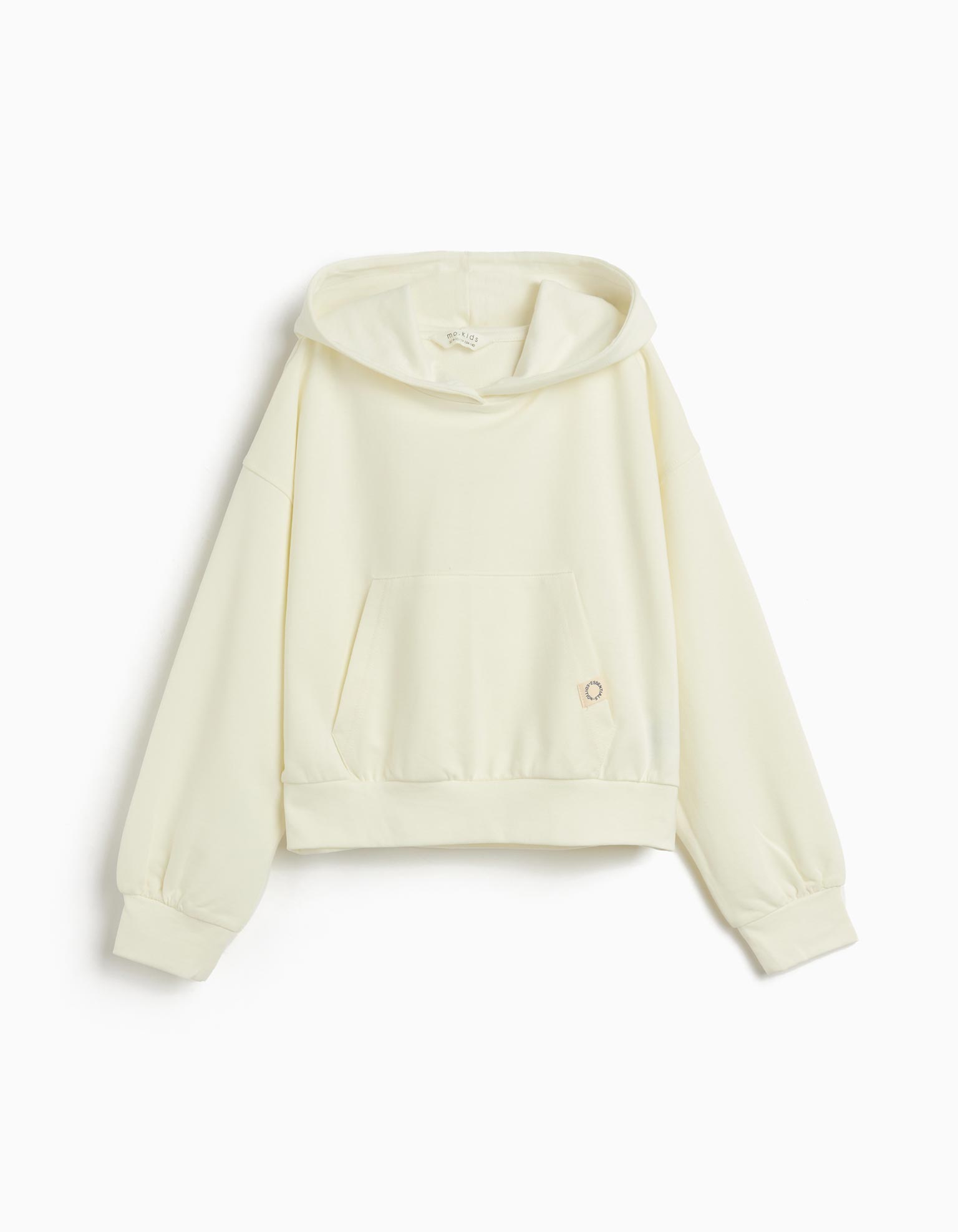 Sweatshirt de Felpa Capuz, Menina, Branco
