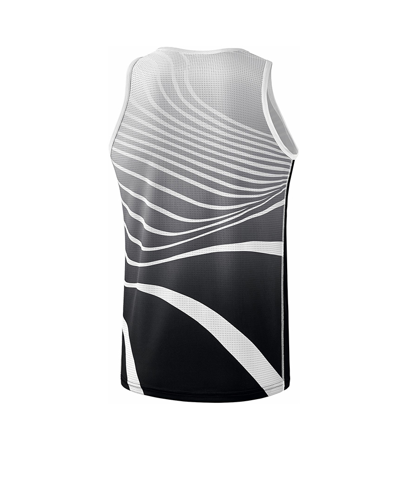 Erima Singlet Running Schwarz Weiss