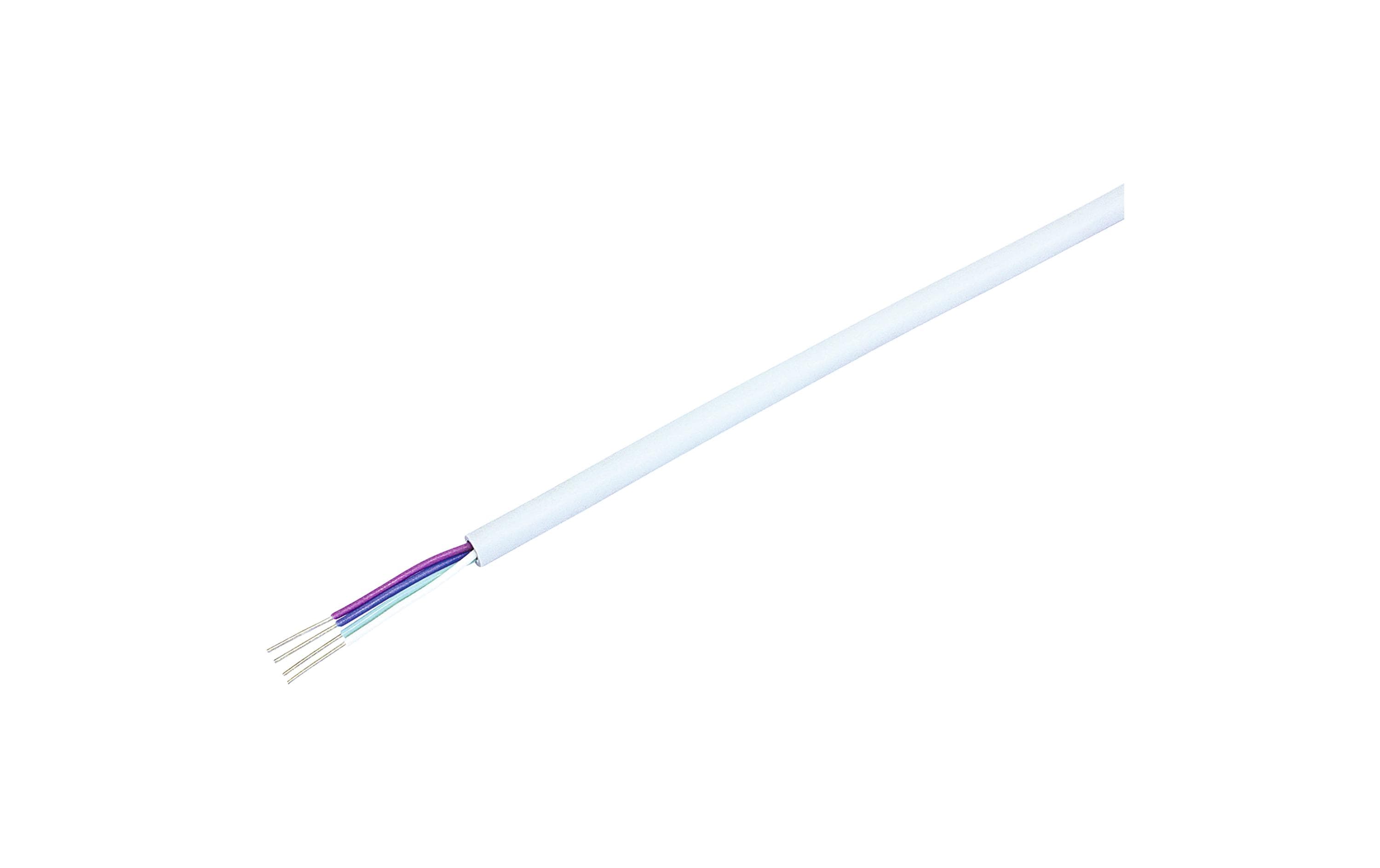 Telefonkabel U72 1 x 4 x 0.5 mm², 25 m, ungeschirmt WeissInstallationskabel