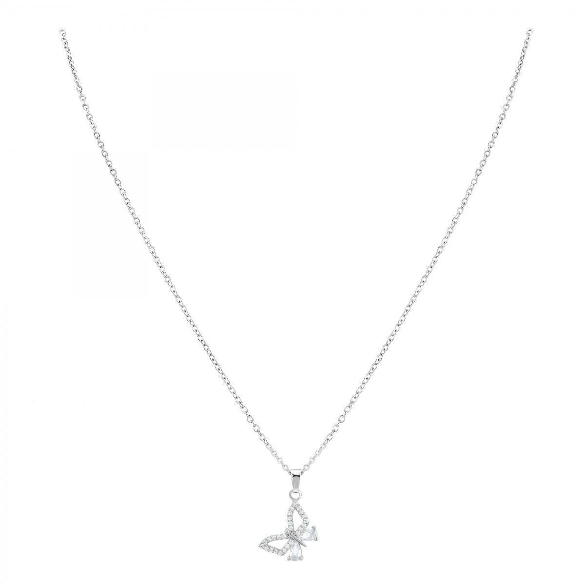Collier papillon SC Crystal orné de Zirconium