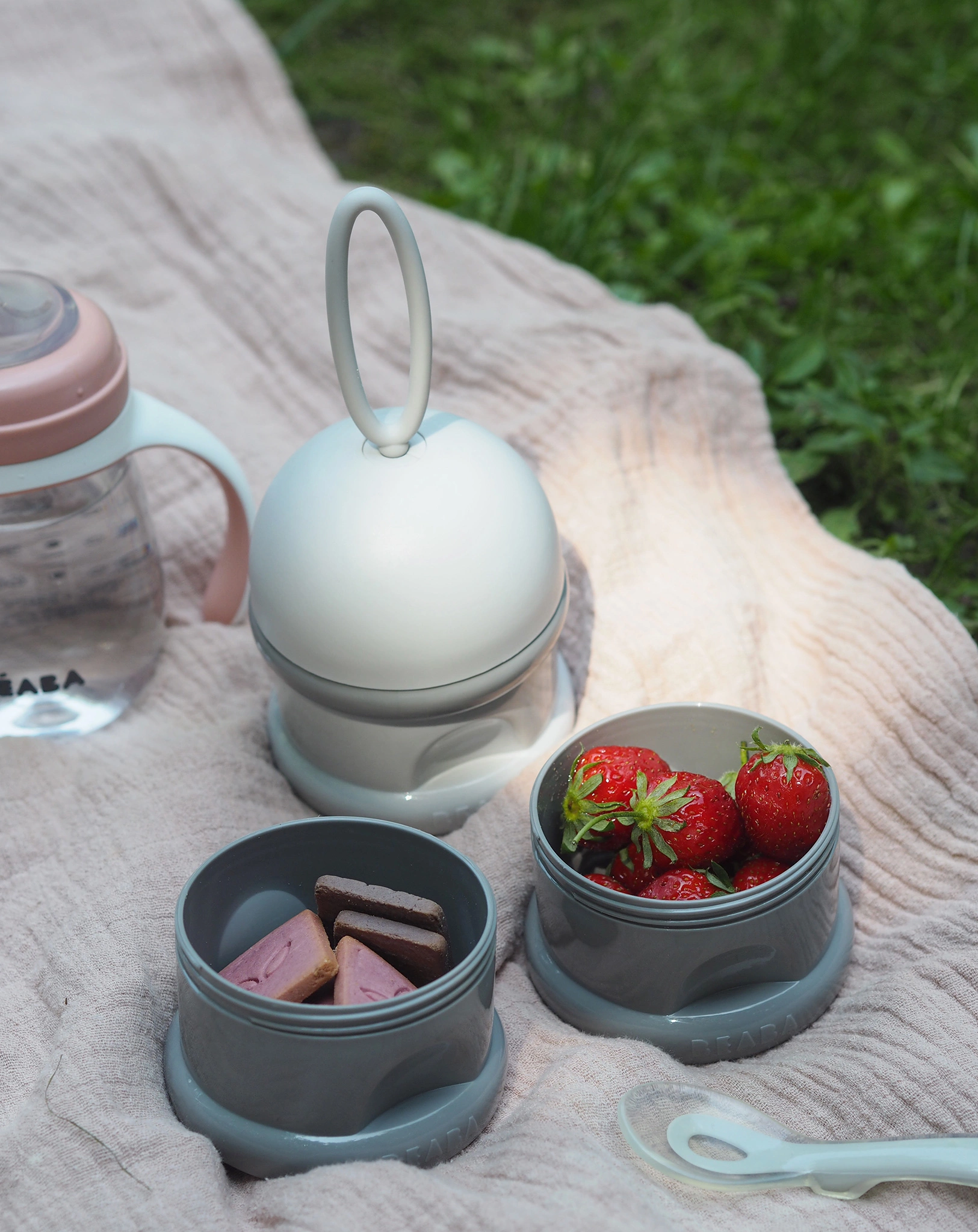 Dosierbox ON THE GO 3-teilig in grey
