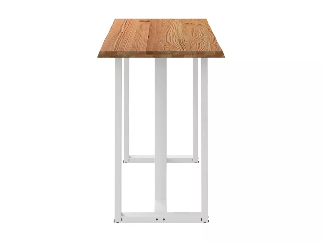 Table de bar marron clair bois de chêne massif rectangulaire