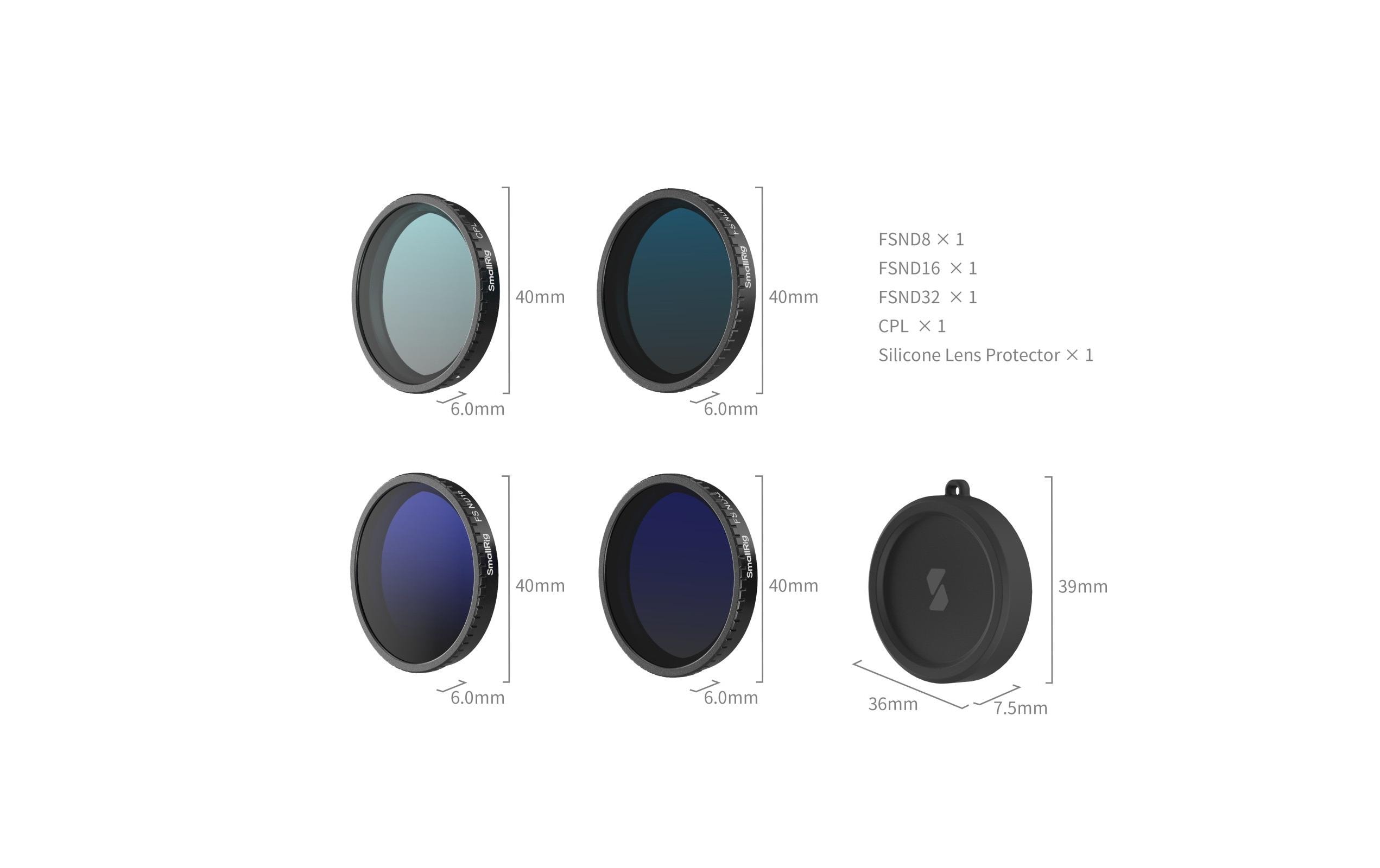 ND-Filter-Kit für DJI Osmo Action 5 Pro / 4Speziell für DJI Osmo Action 5 Pro und Action 4 entwickelt