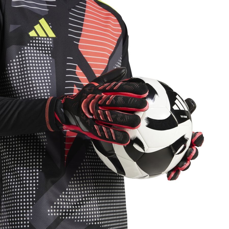 adidas Gants de Gardien Predator Pro Stealth Victory - Noir/Lucid Red