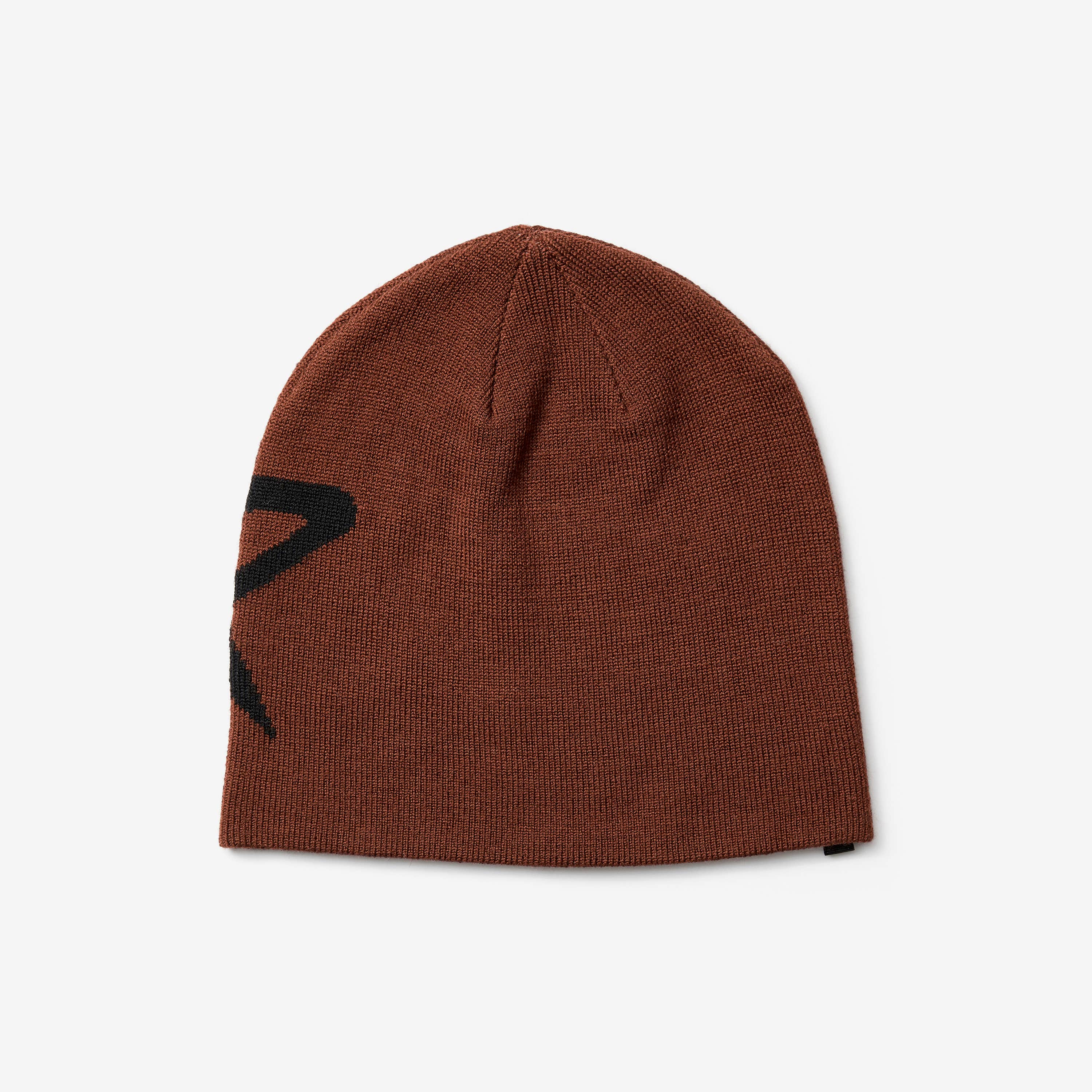 Merino Knitted Logo Beanie  Earth