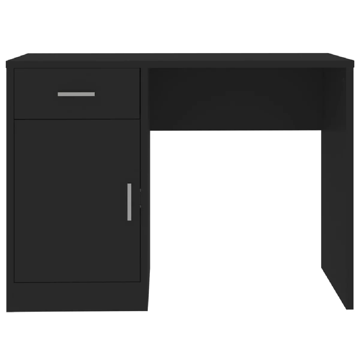 vidaXL Bureau avec tiroir et armoire - Noir