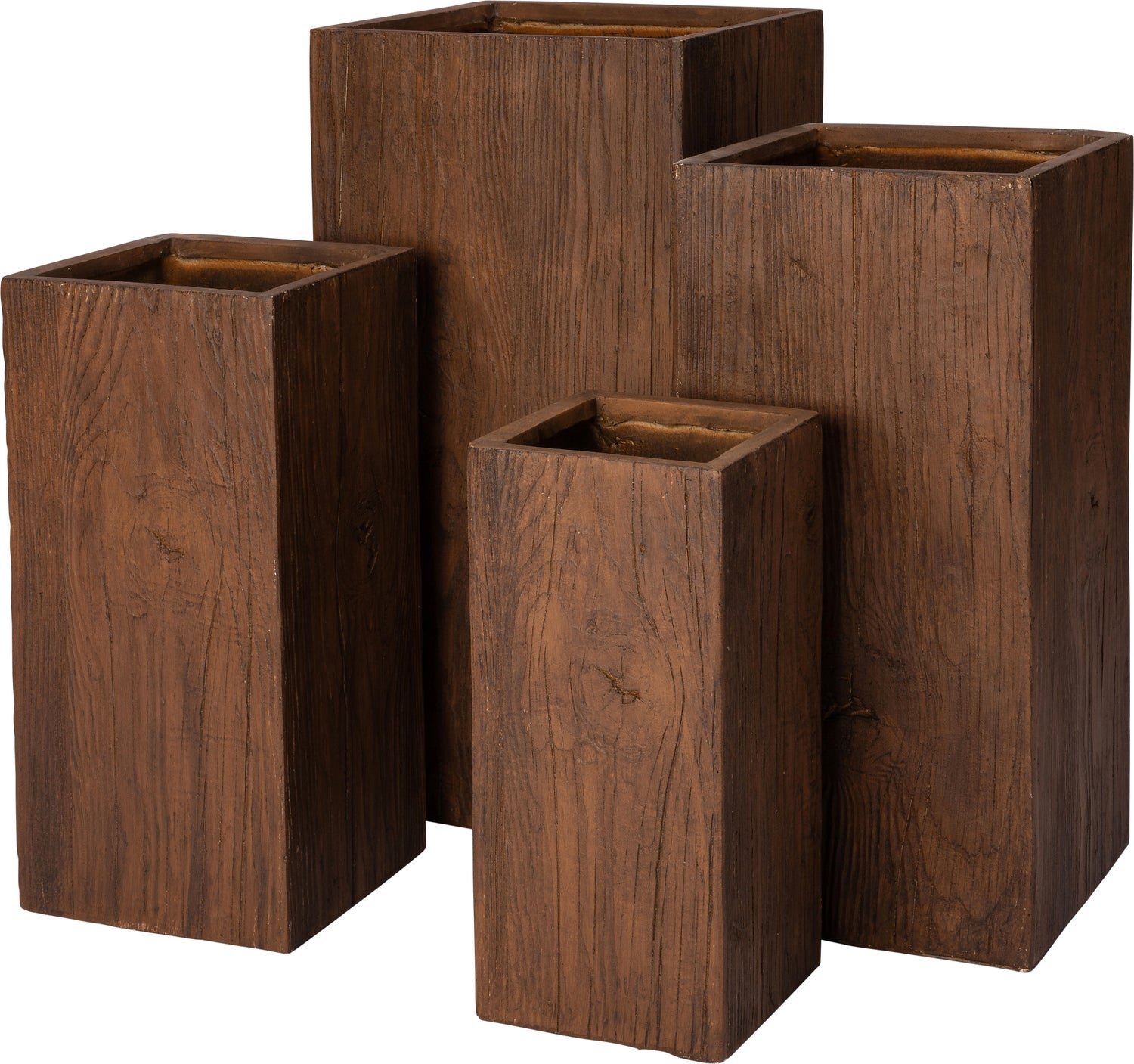 Intratuin bloempot Lisse bruin 40 x 40 x 80 cm