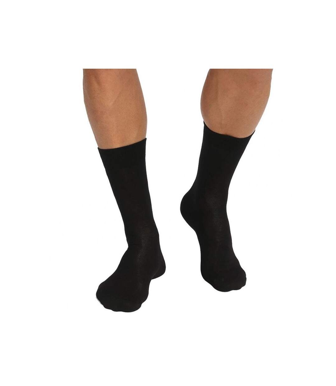 DIM Lot de 2 paires de Chaussettes Homme Coton bio GREEN Noir