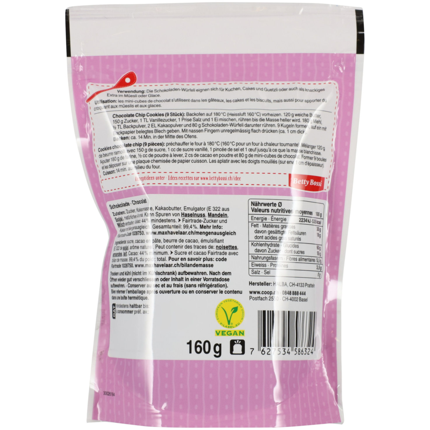 Betty Bossi Fairtrade Schokoladenwürfeli