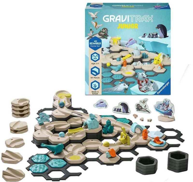 Ravensburger - GraviTrax Junior Starterset - Knikkerbaan - Kleur: L - Materiaal: Hernieuwbare Grondstoffen