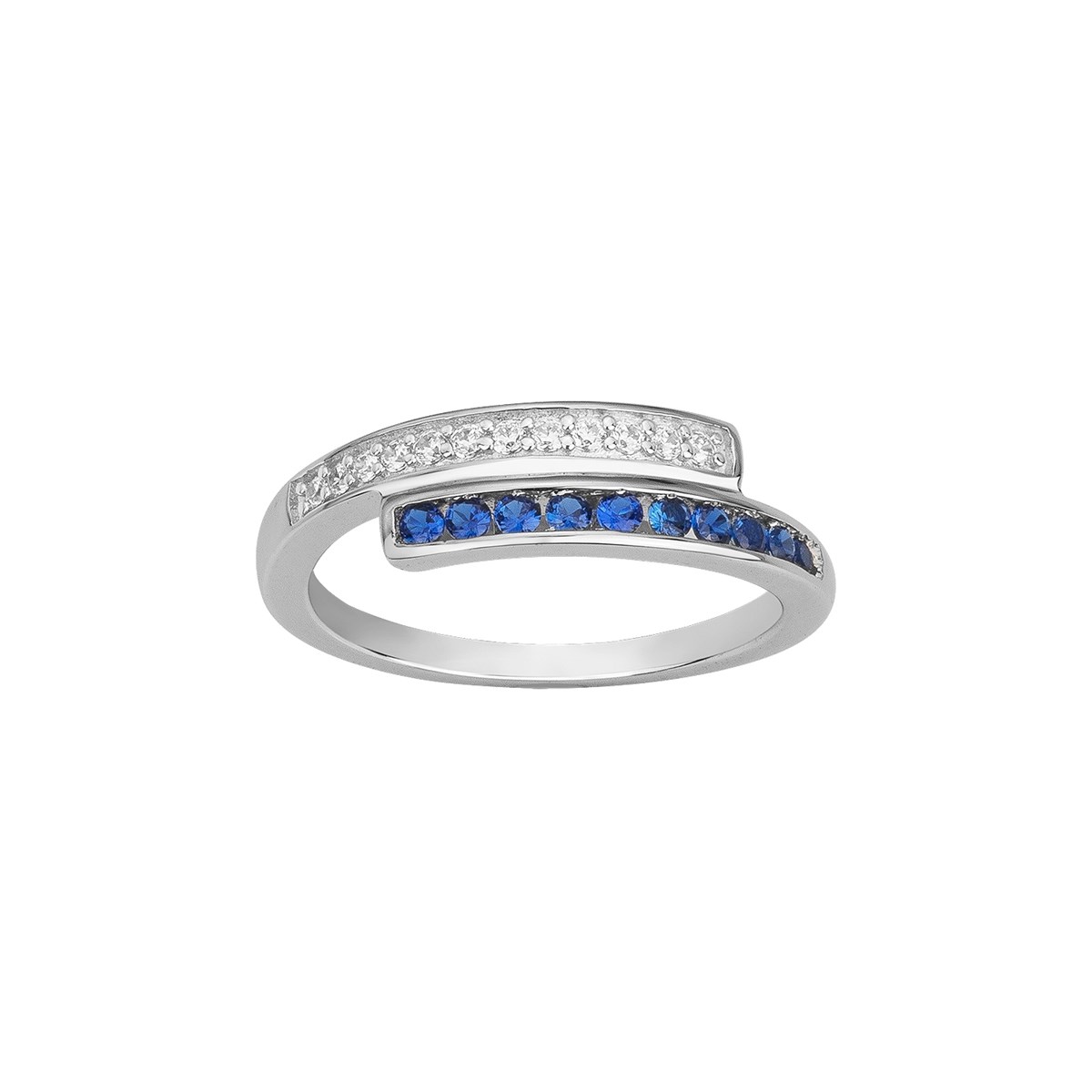Bague en Argent avec spinelle bleu saphir
