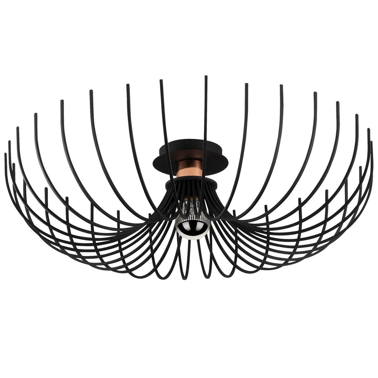 Opviq Plafonnier Aspendos noir - 56x16 cm