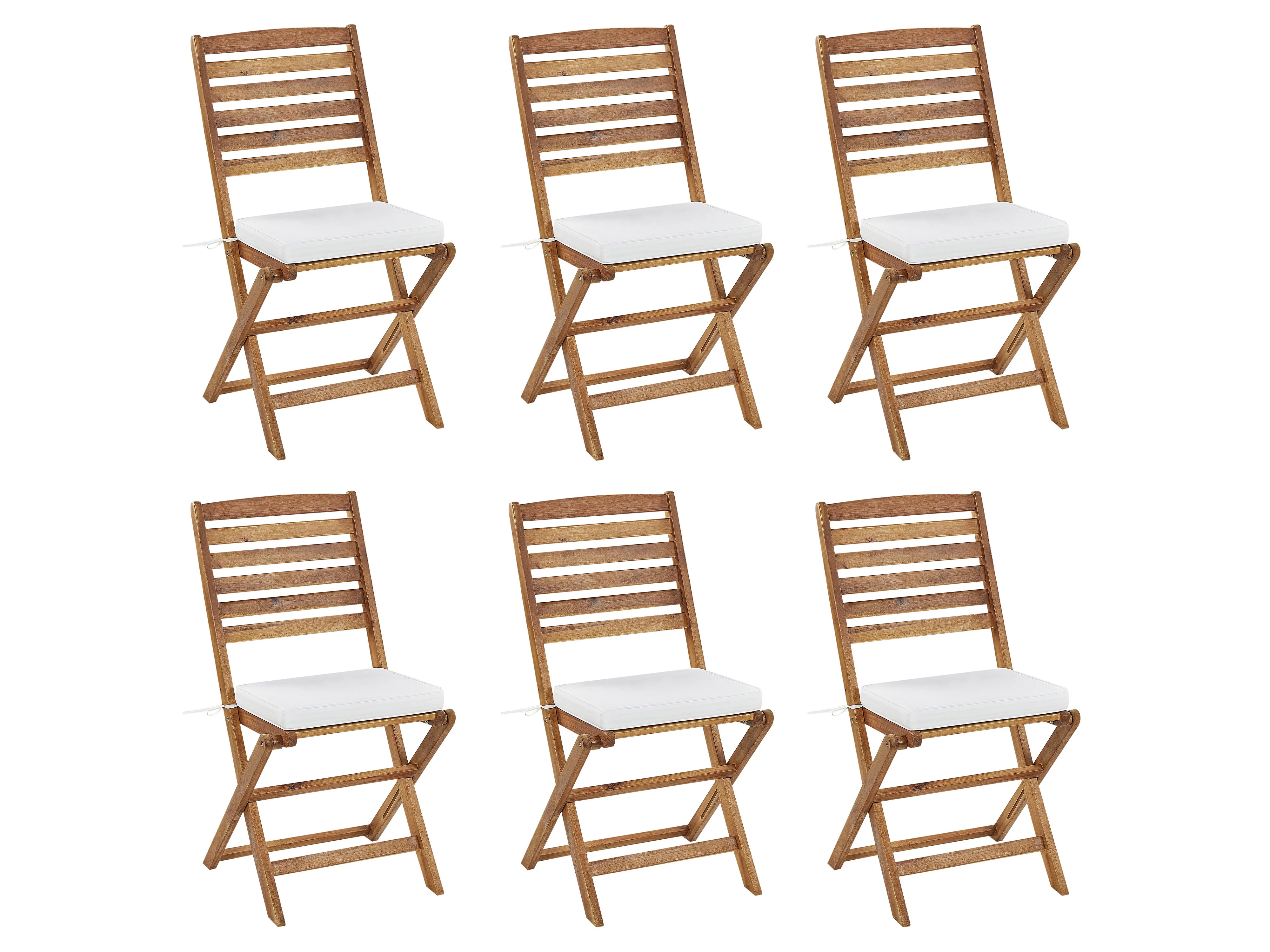 Set van 6 tuinzitkussens TOLVE 39 x 31 cm Gebroken wit