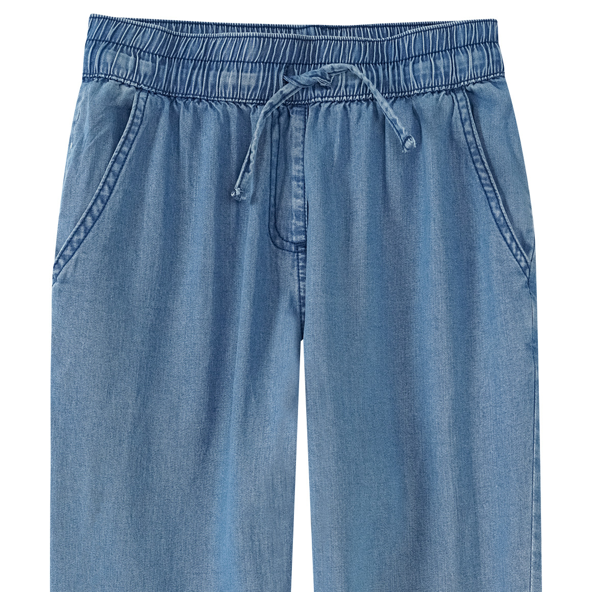Yigga Mädchen Hose aus leichtem Denim hellblau