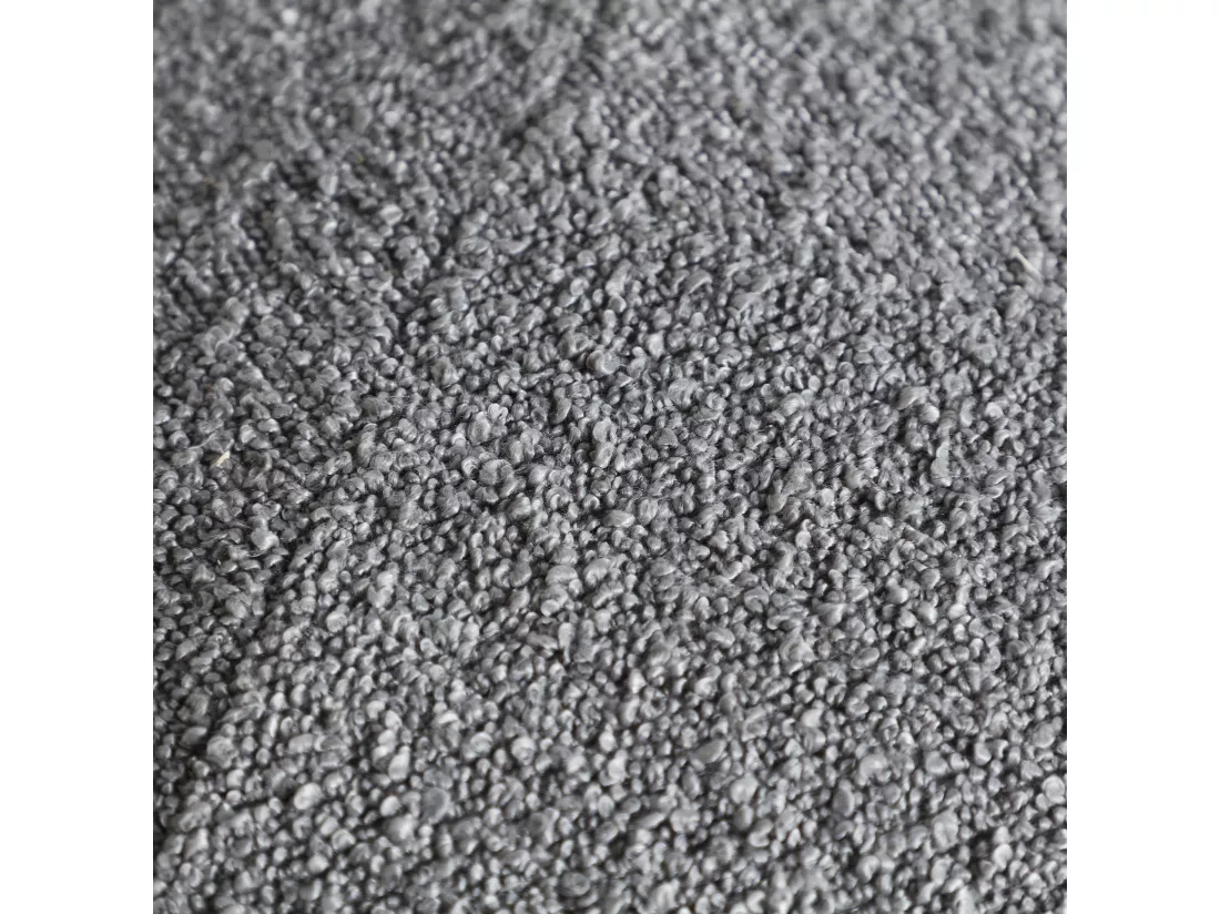 Repose- pied en coton bouclé gris 45x45x36 cm
