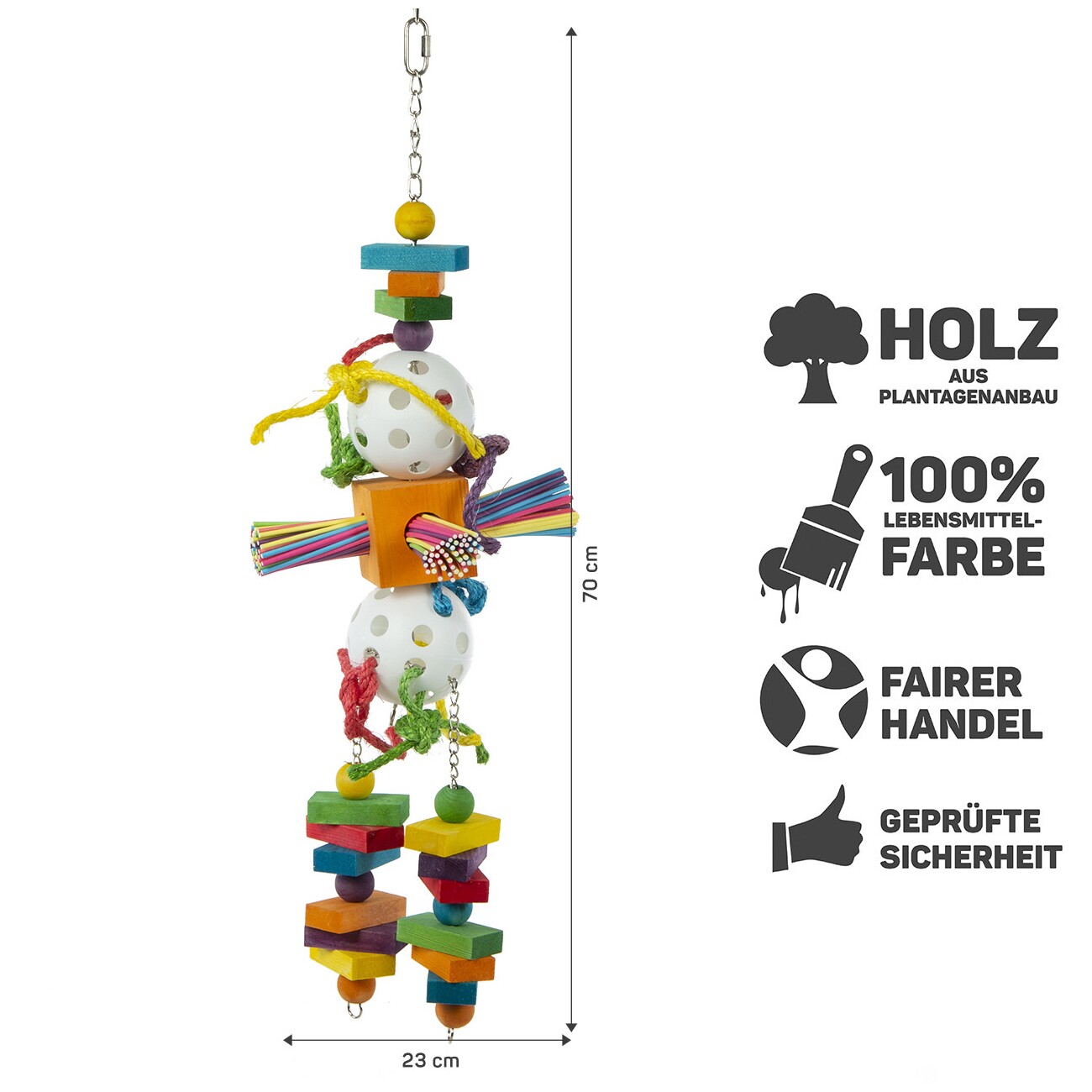 HappyBird Papageienspielzeug Willy Nilly XL