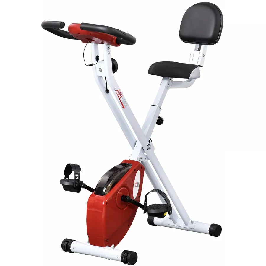 HOMCOM Fahrradtrainer mit Magnetwiderstand rotweiß