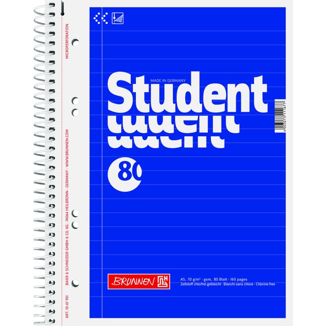 Collegeblock A5 liniert - 80 Blatt - Lineatur 21
