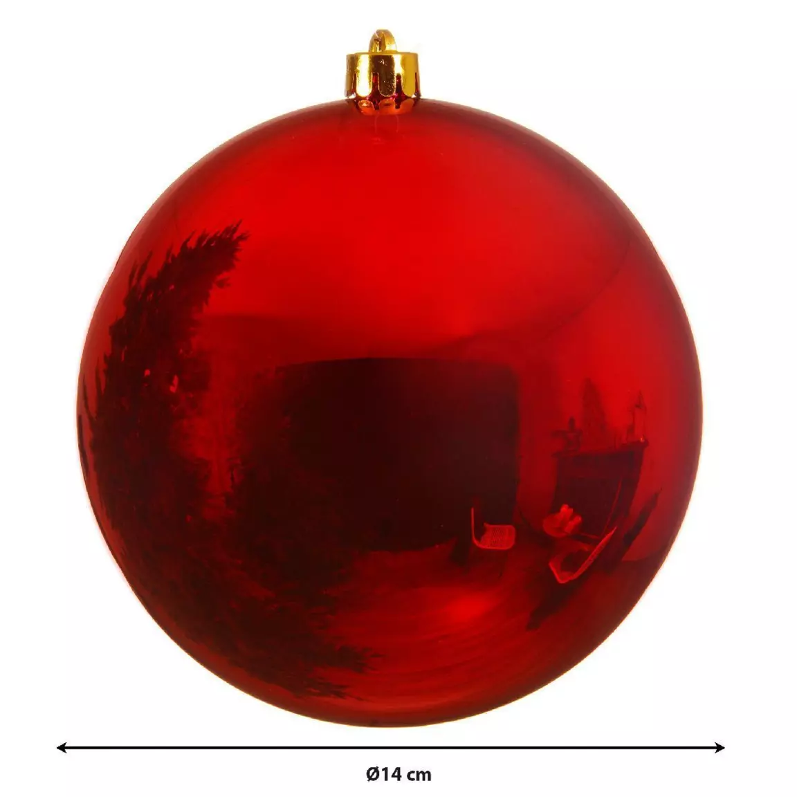Boule de Noël (D140 mm) Alpine Rouge