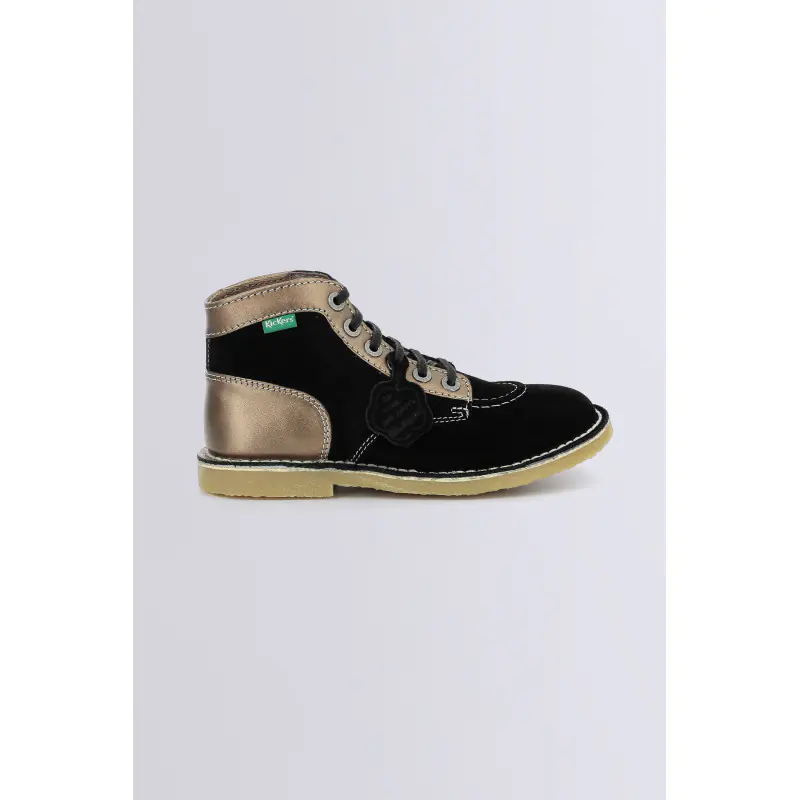 KICKLEGEND NOIR BRONZE BOTTINES Cuir Femme